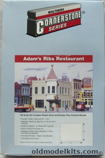 Walthers HO Adam's Ribs Restaurant - HO Scale Building, 933-3034 plastic model kit
